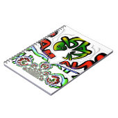 カラフルハクナマタタグラフィティアートプリント ノートブック (左側)