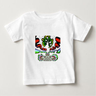 カラフルハクナマタタグラフィティアートプリント ベビーTシャツ