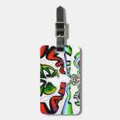 カラフルハクナマタタグラフィティアートプリント ラゲッジタグ (正面縦)