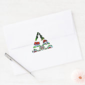 カラフルハクナマタタグラフィティアートプリント 三角形シール (封筒)