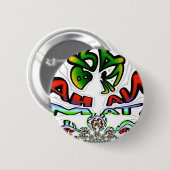 カラフルハクナマタタグラフィティアートプリント 缶バッジ (正面&裏面)