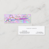 カラフルハサミフェイクオングリッターパステル スキニー名刺 (正面/裏面)