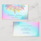 カラフルハスフェイク花 名刺 (正面/裏面)