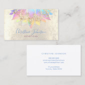 カラフルハス花スキンケア美しいサロン 名刺 (正面/裏面)