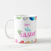 カラフルハッピーイースターエッグコーヒーマグ コーヒーマグカップ (左)