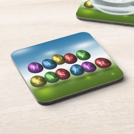 カラフルハッピーイースター卵 コースター (左側)