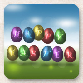 カラフルハッピーイースター卵 コースター