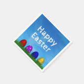 カラフルハッピーイースター卵 スタンダードカクテルナプキン (角)