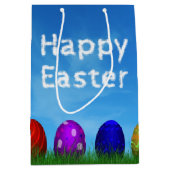 カラフルハッピーイースター卵 ミディアムペーパーバッグ (正面)