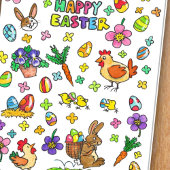 カラフルハッピーイースター挨拶 カード