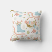 カラフルハッピーイースター籠の春卵 クッション (正面)