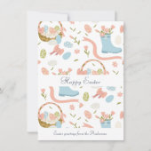 カラフルハッピーイースター籠の春卵 シーズンカード (正面)