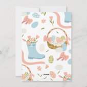 カラフルハッピーイースター籠の春卵 シーズンカード (裏面)