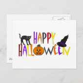 カラフルハッピーハローウィン シーズンポストカード (正面/裏面)