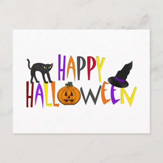 カラフルハッピーハローウィン シーズンポストカード (正面)