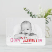 カラフルハッピーバレンタインデーフルフォトカード シーズンカード (スタンド正面)