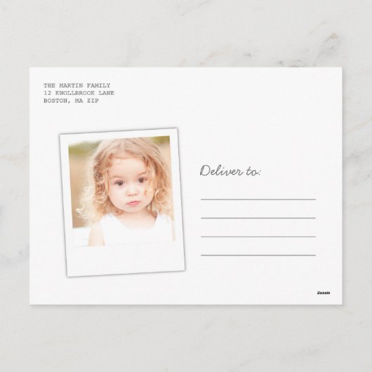 カラフルハッピーバレンタインデーフルフォトカード シーズンポストカード (裏面)