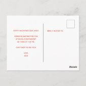 カラフルハッピーバレンタインデー ポストカード (裏面)