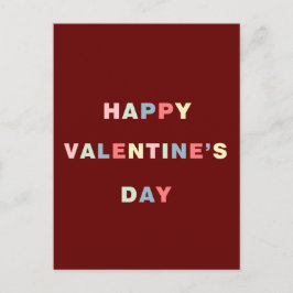 カラフルハッピーバレンタインデー ポストカード