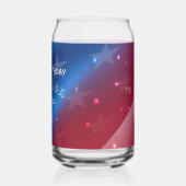 カラフルハッピーバースデーアメリカ || 名前 ガラス缶 (左)