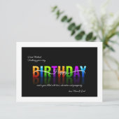 カラフルハッピーバースデーグリーティングカード カード (スタンド正面)