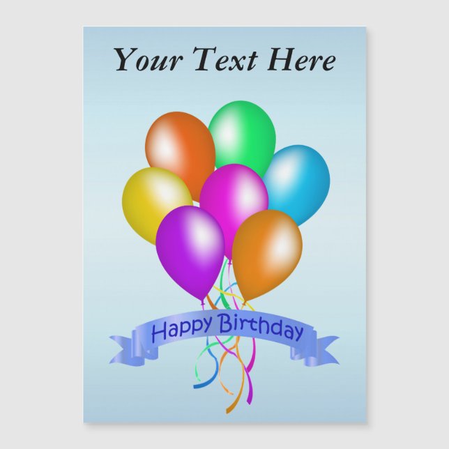 カラフルハッピーバースデーバルーンのバナーパーティー (正面)