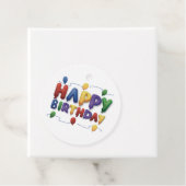 カラフルハッピーバースデーバルーンギフトラベル フェイバータグ (インサイチュ)