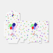 カラフルハッピーバースデーバルーン優先ボックス フェイバーボックス (折り畳みなし)