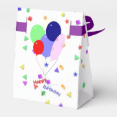 カラフルハッピーバースデーバルーン優先ボックス フェイバーボックス (裏面サイド)