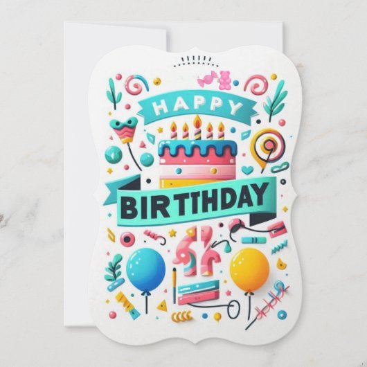 カラフルハッピーバースデーフェスティバルバルーン&ギフト (正面)