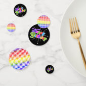 カラフルハッピーバースデーレインボーカラー水玉模様 コンフェッティ (グループ)