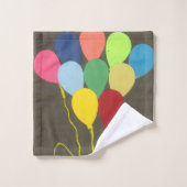 カラフルハッピーバースデー包装用バスタオルセット バスタオルセット (ウォッシュタオル)