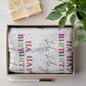 カラフルハッピーバースデー名前をカスタムする紙吹雪 薄葉紙 (ギフト)