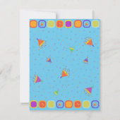 カラフルハッピーバースデー誕生日招待状 招待状 (裏面)