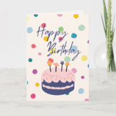 カラフルハッピーバースデー カード (正面)