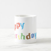 カラフルハッピーバースデー コーヒーマグカップ (中央)