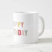 カラフルハッピーバースデー ジャンボコーヒーマグカップ (正面右)