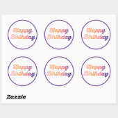 カラフルハッピーバースデー ラウンドシール (シート)