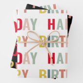 カラフルハッピーバースデー ラッピングペーパーシート (インサイチュ)