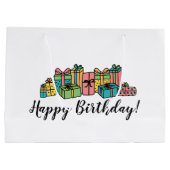 カラフルハッピーバースデー ラージペーパーバッグ (裏面)