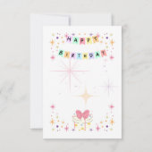 カラフルハッピーバースデー 招待状 (裏面)