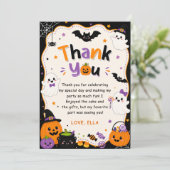カラフルハロウィンパーティーの御礼カード (スタンド正面)