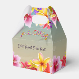 カラフルハワイアンの花結婚をテーマにした フェイバーボックス