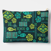 カラフルハワイアンアイコン旅行用パウチ アクセサリーポーチ (裏面)