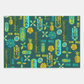 カラフルハワイアンチキと魚 ラッピングペーパーシート (正面3)