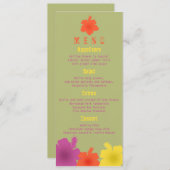 カラフルハワイアンハイビスカス結婚のメニュー メニュー (正面/裏面)