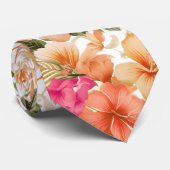 カラフルハワイアンフローラルパターンID1092 ネクタイ (ロール)