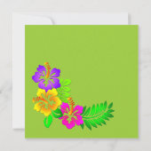 カラフルハワイアン熱帯結婚式招待状 招待状 (裏面)