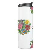 カラフルハンガリー花 – 名前をカスタムする タンブラー (回転左)