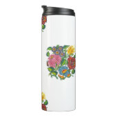 カラフルハンガリー花 – 名前をカスタムする タンブラー (回転右)